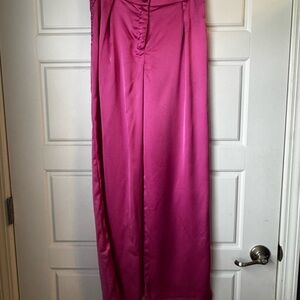 Sincerely Jules Vibrant Pink Satin Pants